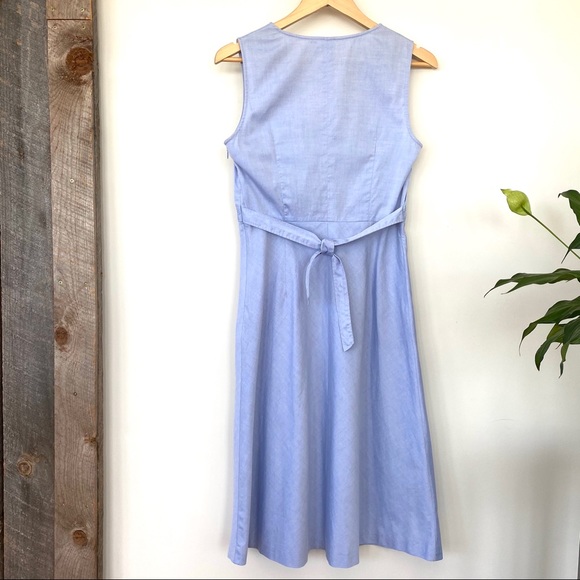 J. Crew 💯 cotton midi dress with back tie - Picture 2 of 10